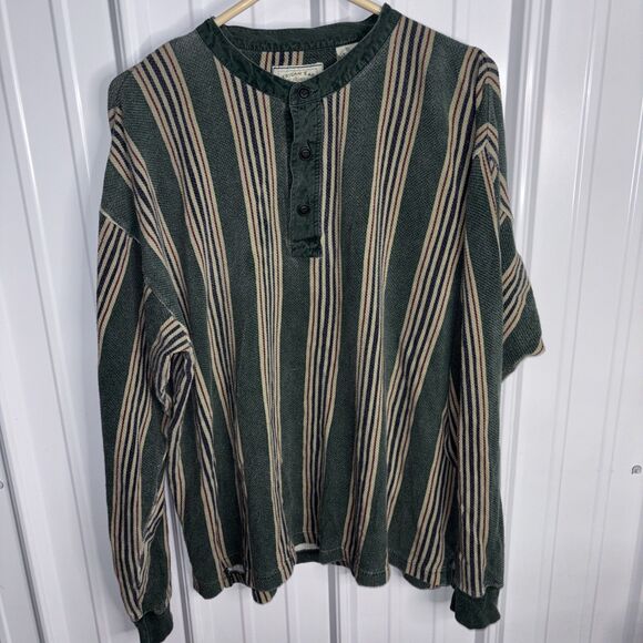 American Eagle Outfitters Other - Vintage American Eagle Mens Waffle Knit Henley Size XL